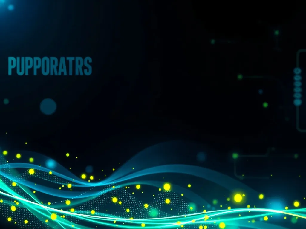 High-tech digital abstract background with glowing particles